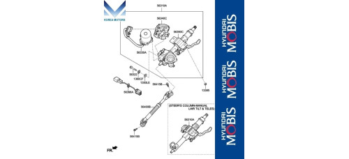 mobis steering column shaft set hyundai sonata 2017-19